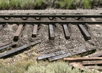 Highlight for Album: Photo Essay: Replacing Ties on UP's Moffat Sub - 7/25/04