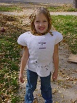This is what Z looked like after raking leaves.  She really buffed up after all that manual labor.